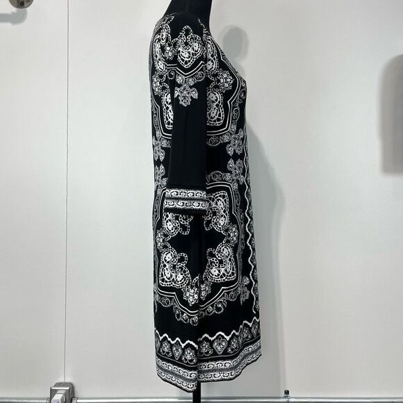 White House Black Market Keyhole Classic Sheath Dress Sz Small Women’s Black - Picture 3 of 10